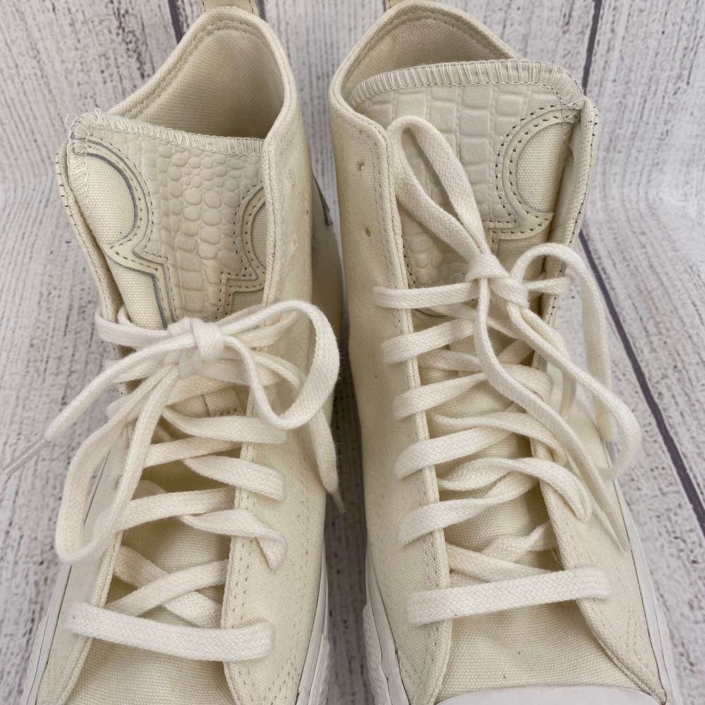Converse Chuck Taylor All Star Unisex 7M/9W Egret White Heart Croc Western - Picture 7 of 15